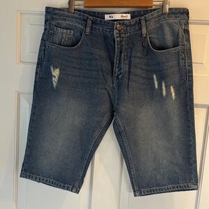 Denim &Co Dark Blue Jean Shorts